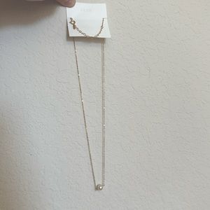 GLDN Single Pearl Necklace with Gold Chain - Pleine Lune Necklace